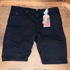 Tailor Vintage Black Jean Shorts — Waist 36